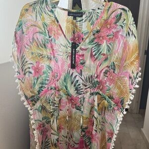 Colorful Floral Swim Cover-Up by Pure Collection
